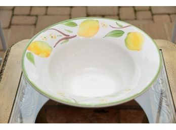 Ceramic Lemon Themed Bowl Made In Italy - READ