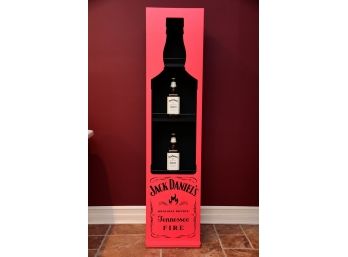 Jack Daniels Whiskey Display Case With 2 Display Bottles
