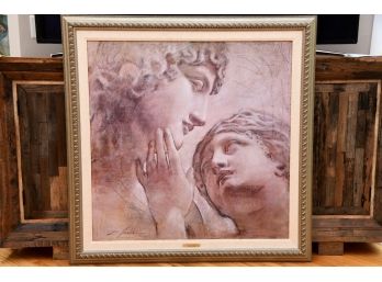 'To Go Beyond' By Richard Franklin - Greek Statue Lovers - Framed Print On Board