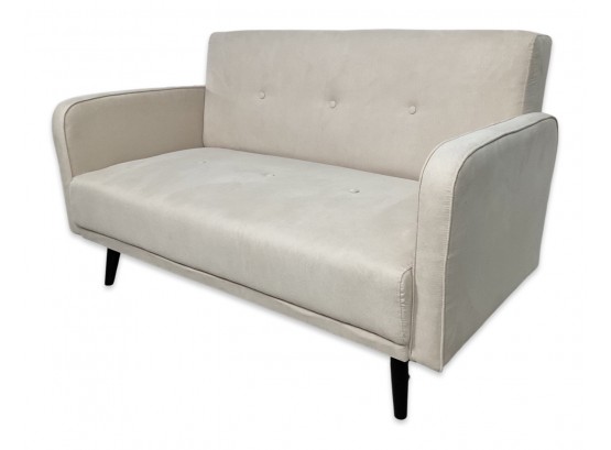 Cream Colored Polyester Fiber Love Seat By Gold Sparrow Inc.