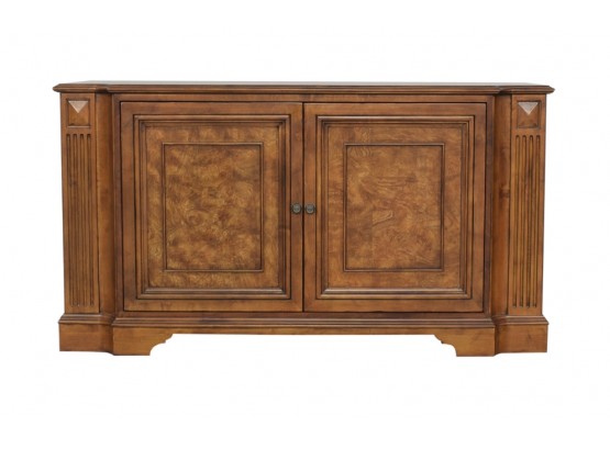 Ethan Allen Sliding Door Entertainment Cabinet With Side Storage Paid $4000