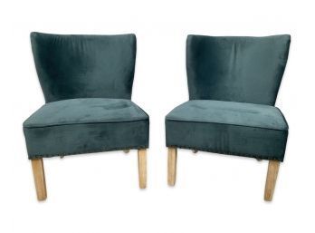 Turquoise Side Chairs With Nail Head Trim