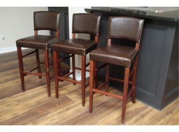 Pier 1 Leather Countertop Barstools