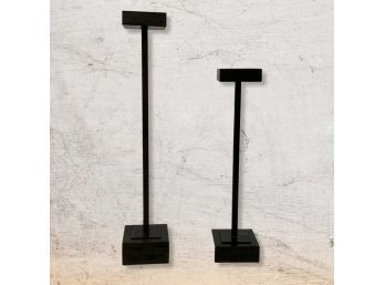 A Pair Of Front Gate Floor Standing Candle Holder Pedestals