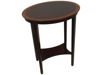 Nichols And Stone Petite Banded Mahogany Side Table