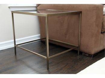 Mitchell Gold Bob Williams Glass Top Side Table