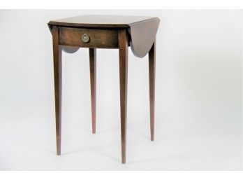 Banded Mahogany Drop Leaf Side Table By Beacon Hill