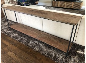 A Reclaimed Wood Console Table By Restoration Hardware