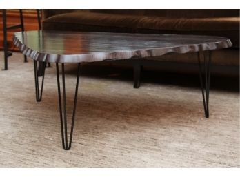 Enrico Bartolini Scalloped Walnut Coffee Table