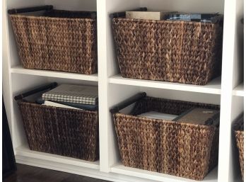A Collection Of 4 Dual Handle Wicker Storage Baskets