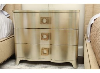 A Bernhardt Furniture Gold Scalloped Table