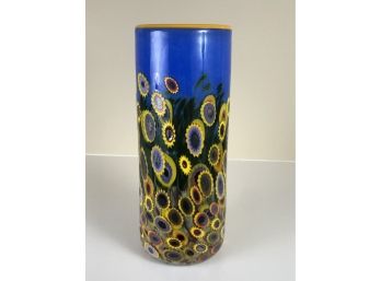 Mad Art Studios Large Sunflower Cylinder Art Vase