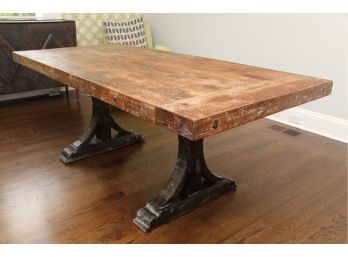 A Vintage One Of A Kind Farmhouse Table  With Reclaimed Wood Paid $5300