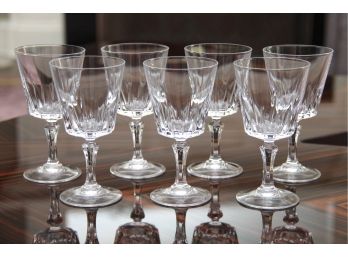 A Collection Of Vintage Crystal White Wine Glasses