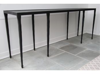 A Custom Forged Heavy Black Iron Console Table Paid $2100