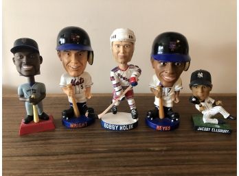 A Collection Of 5 Bobble Heads