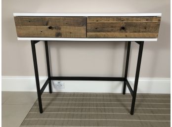 A Reclaimed Wooden Drawer Console Table By West Elm