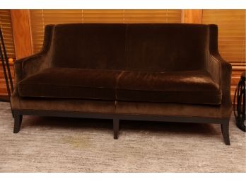 A Mocha Suede Sofa By Ferrel Mittmen