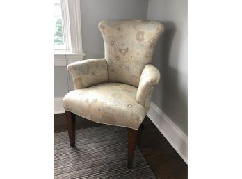 A Custom Upholstered Wingback Side Chair