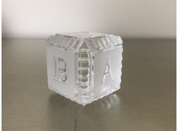 A Waterford Crystal BABY Block