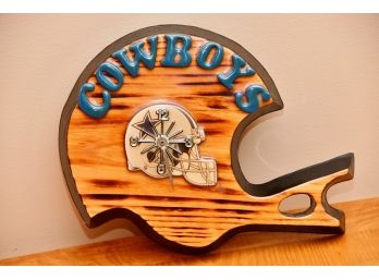 Vintage Cowboys Football Wood Wall Clock