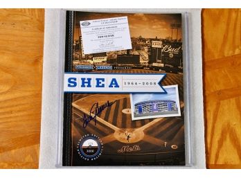 A Pressbox Legends Shea Stadium 1964-2008 Magazine Signed By Tom Seaver With COA 121/3000