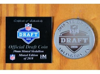 A 2018 Dallas Cowboys NFL Draft Coin