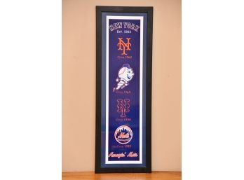 A New York Mets Framed Stitched Emblem History