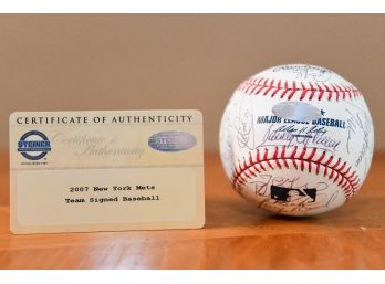 2007 New York Mets Team Signed Ball With COA