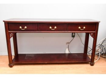 A Rosewood Finish Console Table