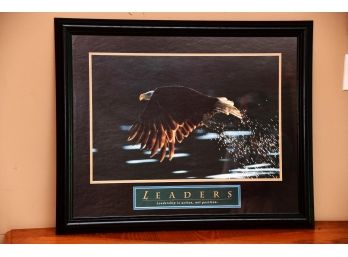 A Framed Bald Eagle 'leaders' Print