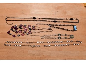 Group Of 5 Faceted Beaded Necklaces