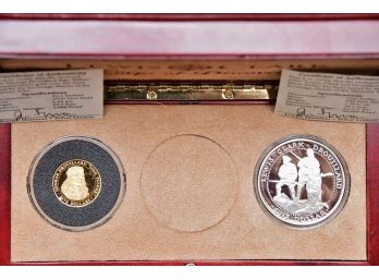 George Drouillard Sign Talker Commemorative Gold Coin And Lewis And Clark Silver Dollar With COA