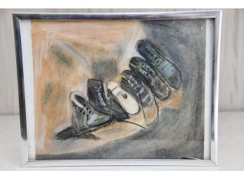 Shoe Watercolor Signed Kate