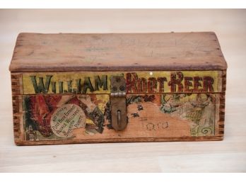 Vintage William Root Beer Wood Box