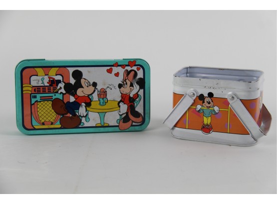 Disney Mickey & Minnie Mouse Tin Containers