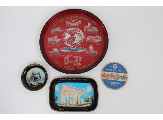 Collection Of World's Fair Ash Tray's & Coaster
