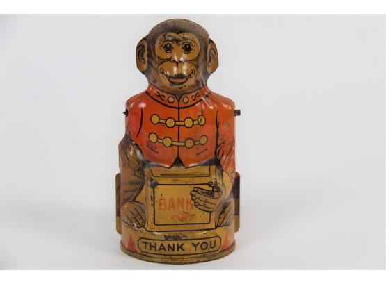 Vintage Tin Monkey Wind-Up Toy By J. Chein
