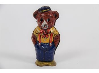 Vintage Tin Bear Wind-Up Toy By J. Chein