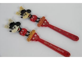 Pair Of Vintage Walt Disney Mickey Mouse Back Scratchers