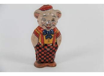 Vintage Tin Pig Wind-Up Toy By J. Chein