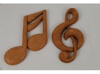 Hand Carved Music Note Wall Hangings Made In USA