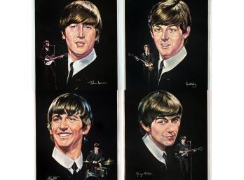 Complete Set Of Original Beatles 1964 Volpe Portrait Promotional Posters