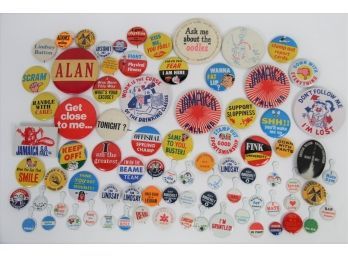 Vintage Pin Back Collection