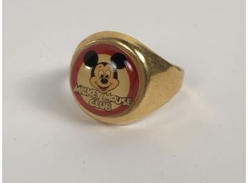 1970's Vintage Mickey Mouse Club Ring