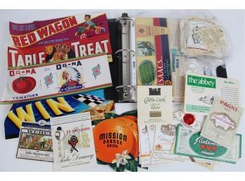 Large Collection Of Vintage Advertising Labels