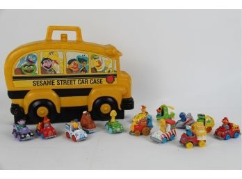 Vintage 1982 Hasbro Sesame Street Diecast Car Set With Case