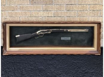 'The Gun That Won The West' 1873 Frontier Carbine Replica Framed