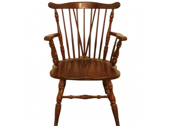 A Vintage Oak Windsor Spindle Back Side Chair