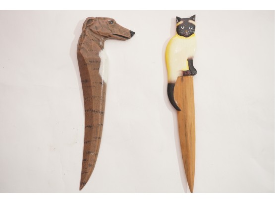 Cat And Dog Letter Opener Pair